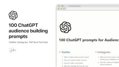 100 ChatGPT Audience Building Prompts