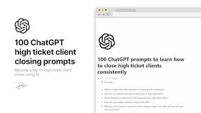 100 ChatGPT High-Ticket Client Prompts