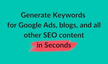 100% Free Keyword Generator