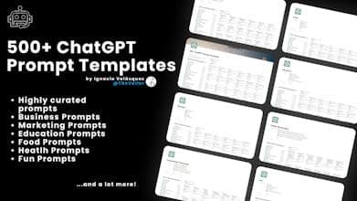 500+ AI Chatbot Prompt Templates