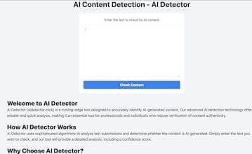 AI Content Detection - AI Detector Free