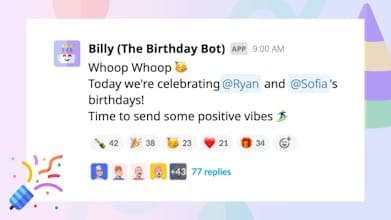 Billy (birthday bot for Slack)