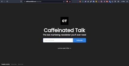 Caffeinated Talk Newsletter
