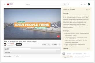 ChatGPT for YouTube
