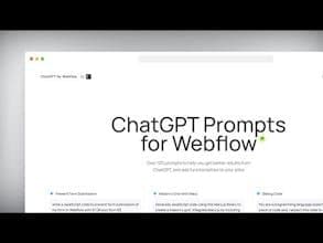 ChatGPT Prompts for Webflow