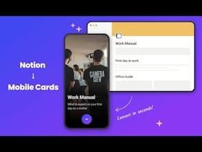 Notion to Mobile Cards by CoDo