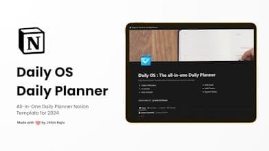 Daily OS - Daily Planner Notion Template