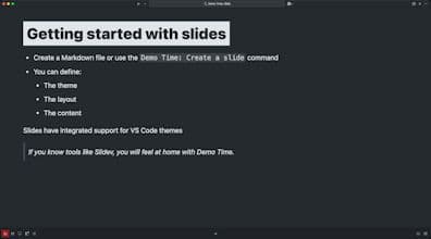 Demo Time - Presentations from VS Code