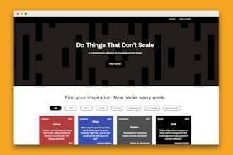 Do Things That Don't Scale