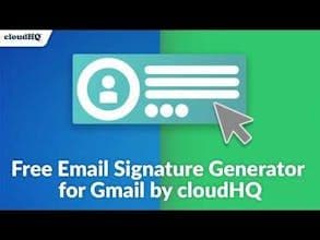 Email Signature Generator by cloudHQ