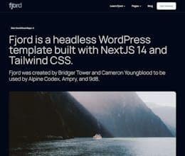 Fjord :: Next JS 14 Headless WordPress