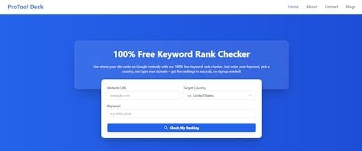 Free Google Keyword Rank Checker Tool
