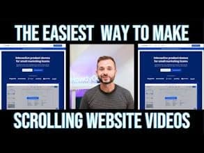Free scrolling website video generator