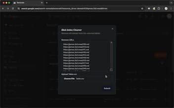 Google Search Console Bulk Index Cleaner