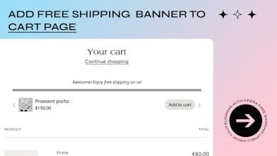 Kedra Free Shipping Upsell