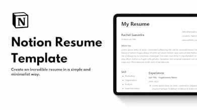 Notion Resume Template