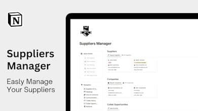 Notion Suppliers Manager