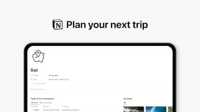 Notion Travel Planner