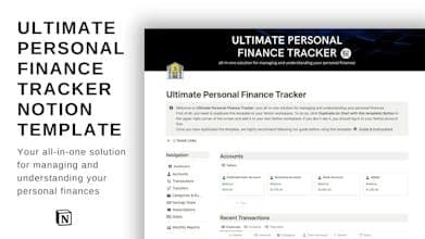 Notion Ultimate Personal Finance Tracker
