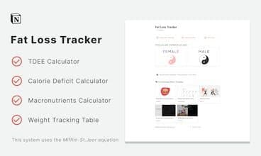 Notion Weight Loss Tracker