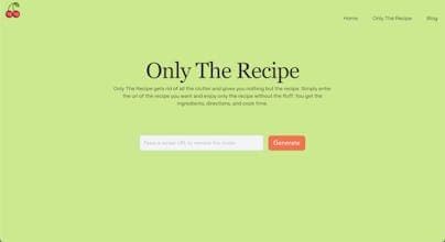 Only The Recipe