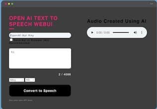 OpenAI Text To Speech WebUI