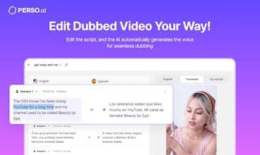 PERSO.ai - AI dubbing with lip sync