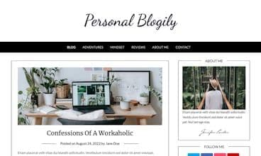 Personal Blogily WordPress Theme