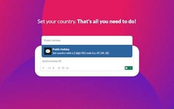 Public Holiday app for Slack