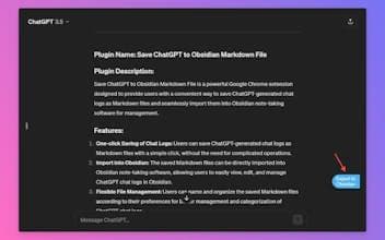 Save ChatGPT to Obsidian