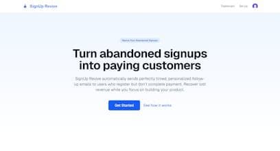 SignUp Revive