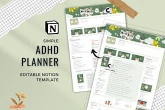 🧠 Simple ADHD Planner | Notion Template