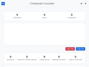 Simple & free online character counter.