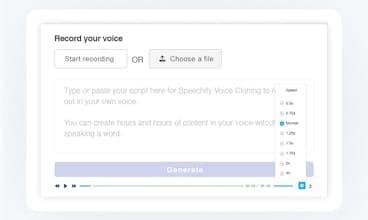 Speechify AI Voice Cloning