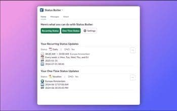 Status Butler for Slack