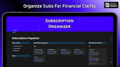 Subscription Organizer