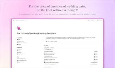The Ultimate Wedding Planning Template