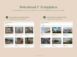 Travel Planner Itinerary Notion Template