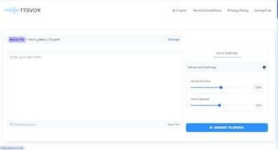 TTSVox - Free Text to Speech AI