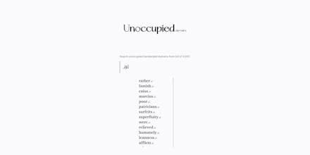 Unoccupied Domain