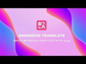 Immersive Translate Bilingual Video