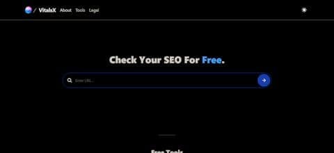 Vitals X - #1 Free SEO Tools