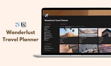 Wanderlust Travel Planner