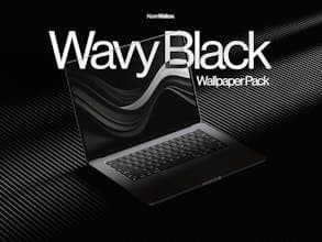Wavy Black Free Wallpaper Pack