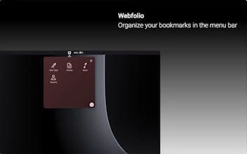 Webfolio: Menu Bar Bookmarks