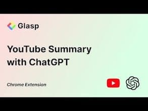 YouTube Summarizer with ChatGPT