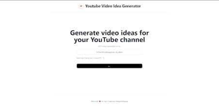 Youtube Video Ideas Generator