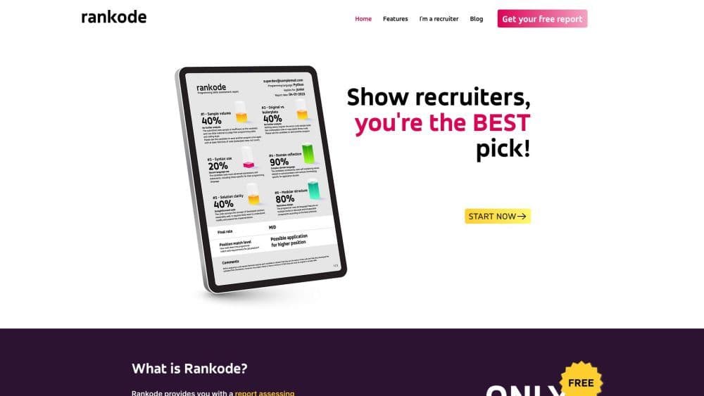 Rankode | AI-Generated Programming Skill Reports
