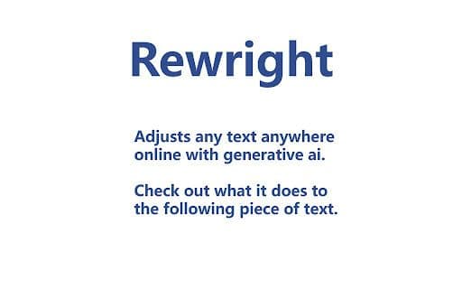 Rewright - Google Chrome Extension
