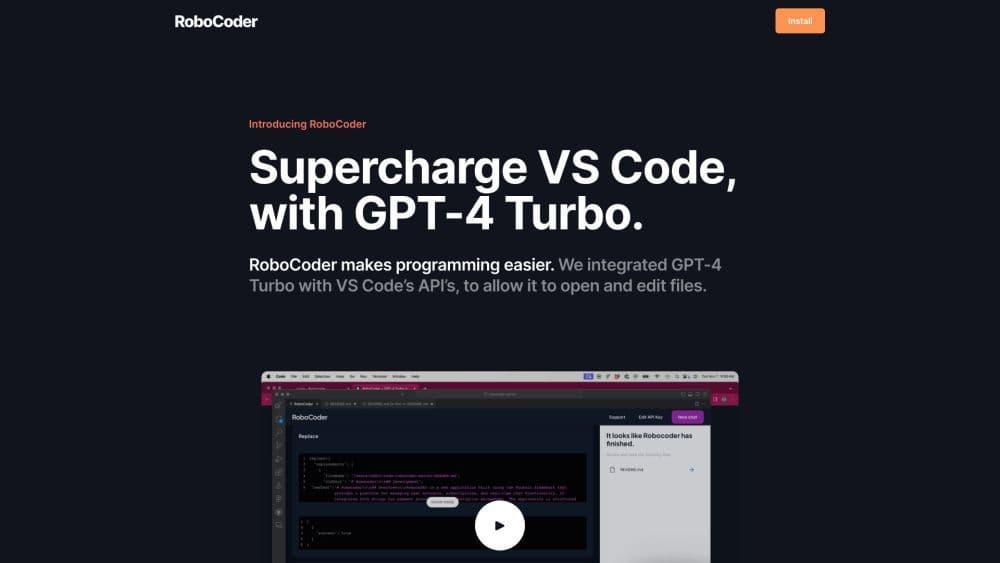 RoboCoder - A Programming Assistant Tool Using GPT-4 Turbo in VS Code